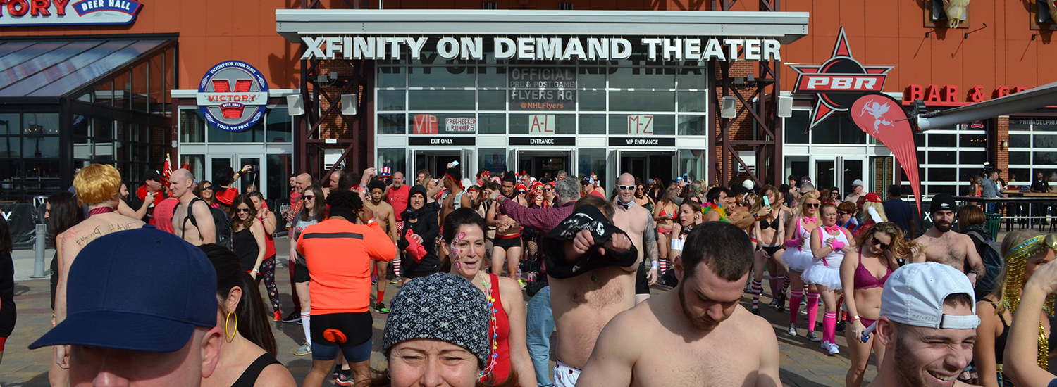 XFINITY Live! – hosting a “Cupid's Undie Run” charity event